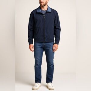 Orton Brothers Navy Blue Full Zip Jacket 🧥 Men’s 2XL Casual Lightweight Coat